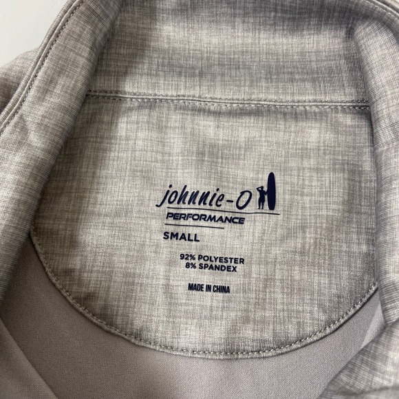 Johnnie O Men's Small Performance Quarter Zip Pullover Grey New Lightweight - Picture 7 of 9